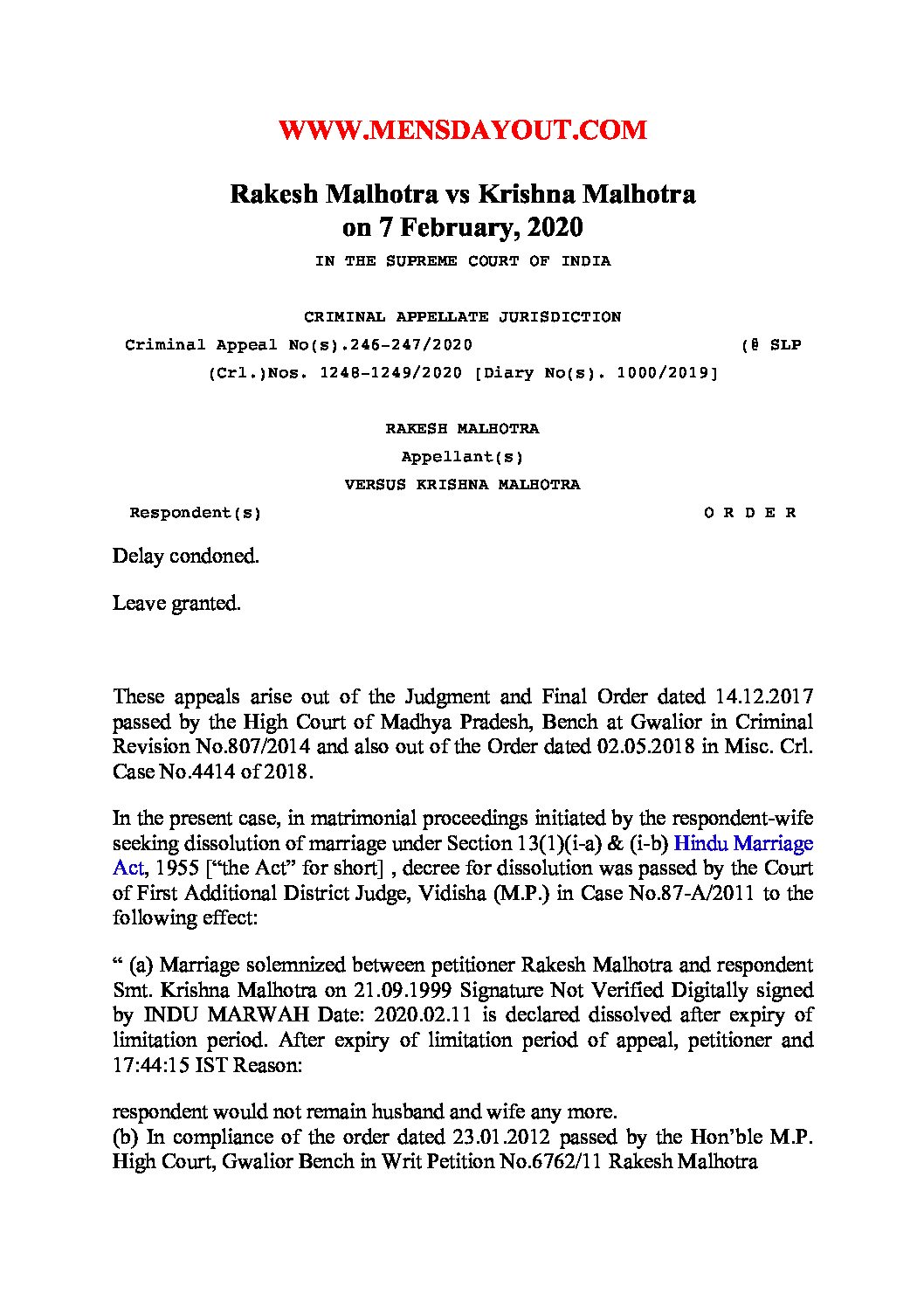 ORDER – Voice For Men